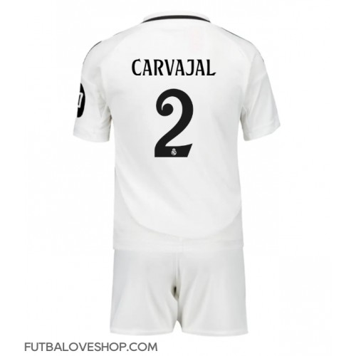 Dres Real Madrid Daniel Carvajal #2 Domáci pre deti 2024-25 Krátky Rukáv (+ trenírky)